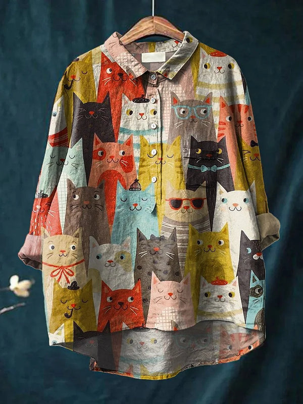 SHEILA | CAT ART SHIRT