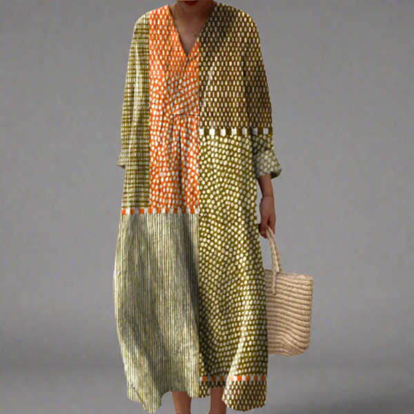 JOVITA | ELEGANT GEOMETRIC DRESS