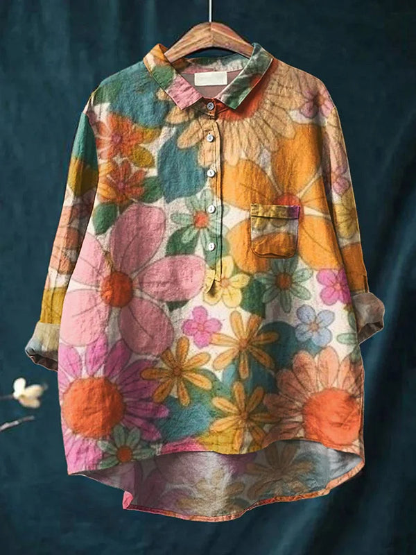 LAYLA | FLORAL ART SHIRT